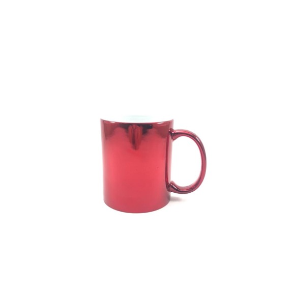 CANECA SUBLIMATICA CER CROMADA VERMELHA