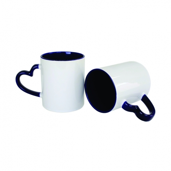 CANECA SUBLIMATICA CER INT CORACAO AZUL ESCURO 325ML CD3155