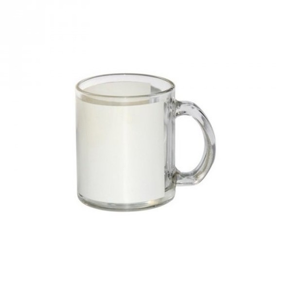 CANECA SUBLIMATICA CRISTAL C/TARJA BRANCA 325ML