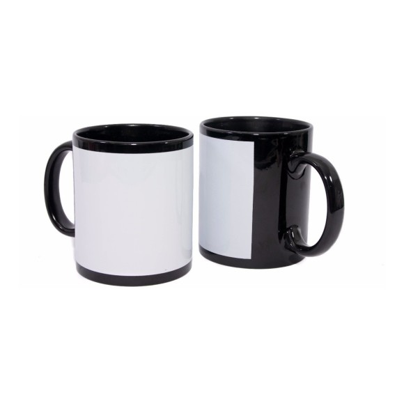 CANECA SUBLIMATICA CER TARJA BR PRETA 325ML