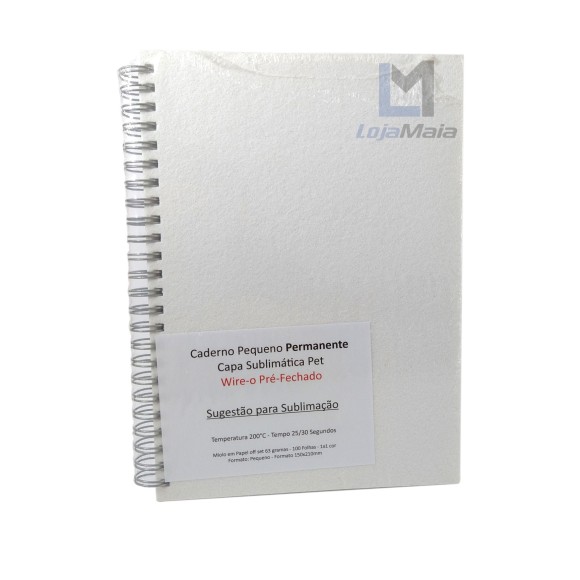 CADERNO PEQUENO PERMANENTE CAPA SUBLIMATICA LG 430L