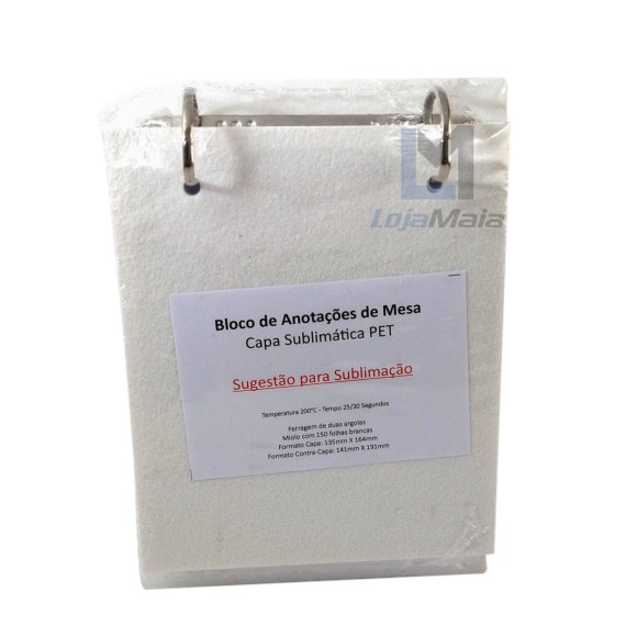 BLOCO DE ANOTACOES DE MESA CAPA SUBLIMATICA LG 433L