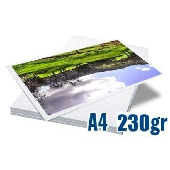 PAPEL GLOSSY A4 230G  C/20