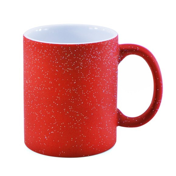 CANECA SUBLIMÁTICA MÁGICA VERMELHA FOSCA GLITTER