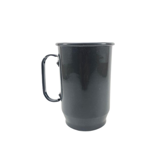 CANECA ALUMINIO 600ML PRETA